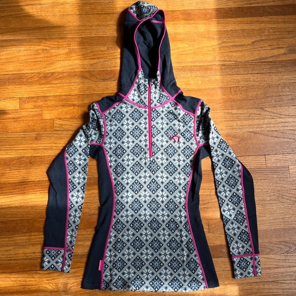 👚 Kari Traa Rose Baselayer Hoodie size S. Color: Royal - Picture 1 of 7
